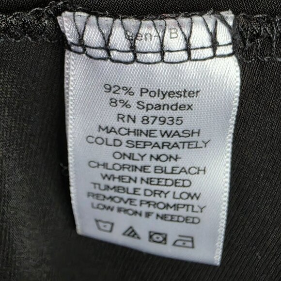 Womens Susan Graver Black Tunic Dress Short Sleeve Polyester Spandex Size 1X - Picture 4 of 8